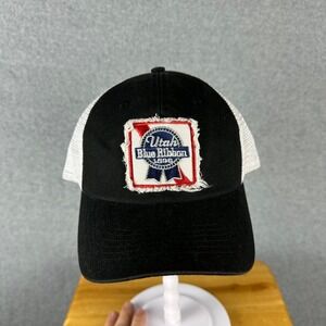 Arcadian Outfitters Utah Blue Ribbon‎ 1996 Trucker Hat Black White Mesh Snapback
